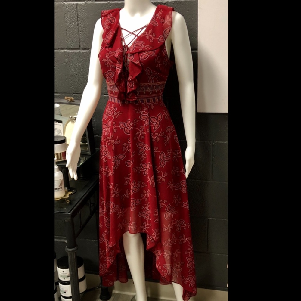 Willow & Clay paisley high low lace up front dress - Picture 4 of 5
